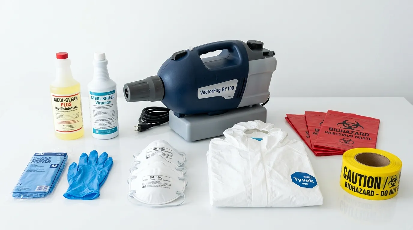 Professional biohazard remediation crew working in Fort Hunt